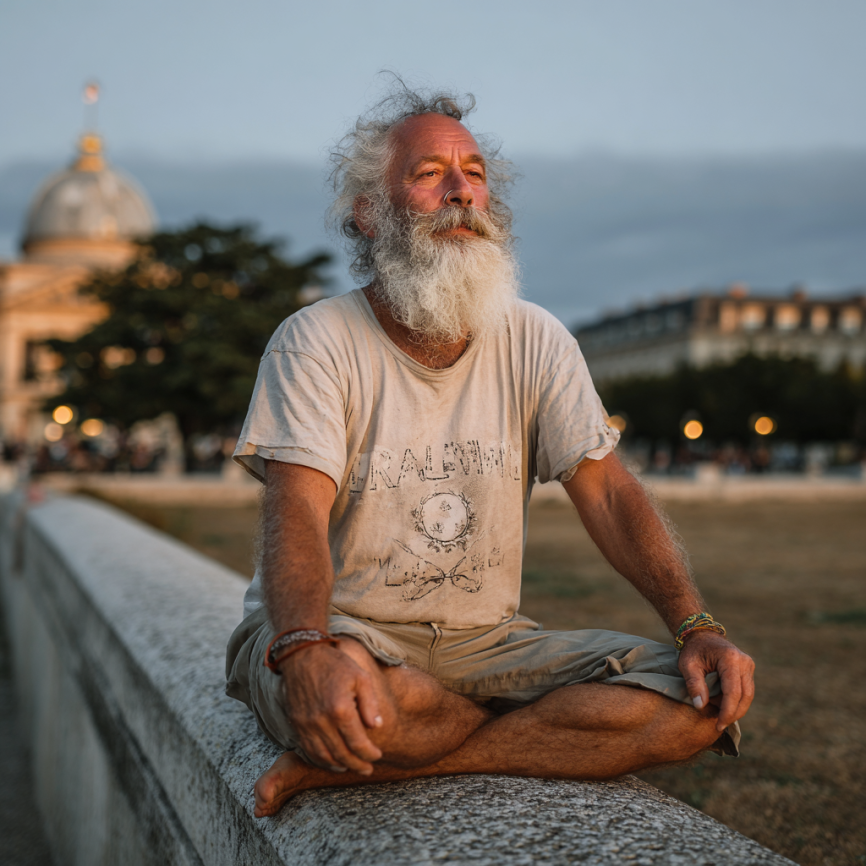 Літня пара виконує вправи йоги